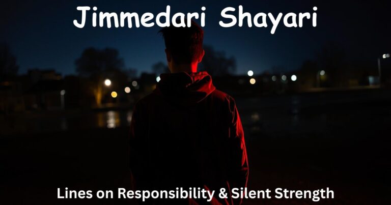 Jimmedari Shayari: Lines on Responsibility & Silent Strength