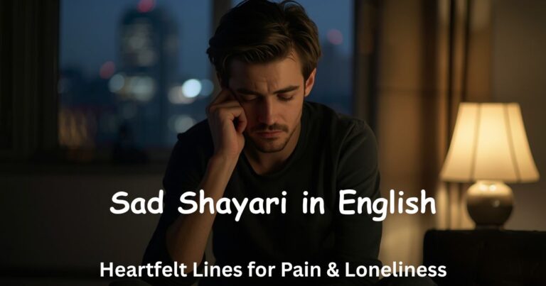 Sad Shayari in English: Heartfelt Lines for Pain & Loneliness