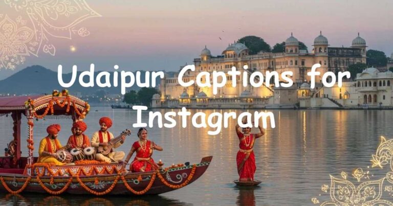 Udaipur Captions for Instagram: Solo Trips, Friends, and Couples